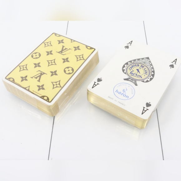 RARE Vintage Louis Vuitton Monogram Playing Cards and Canvas Case - Picture 3 of 7